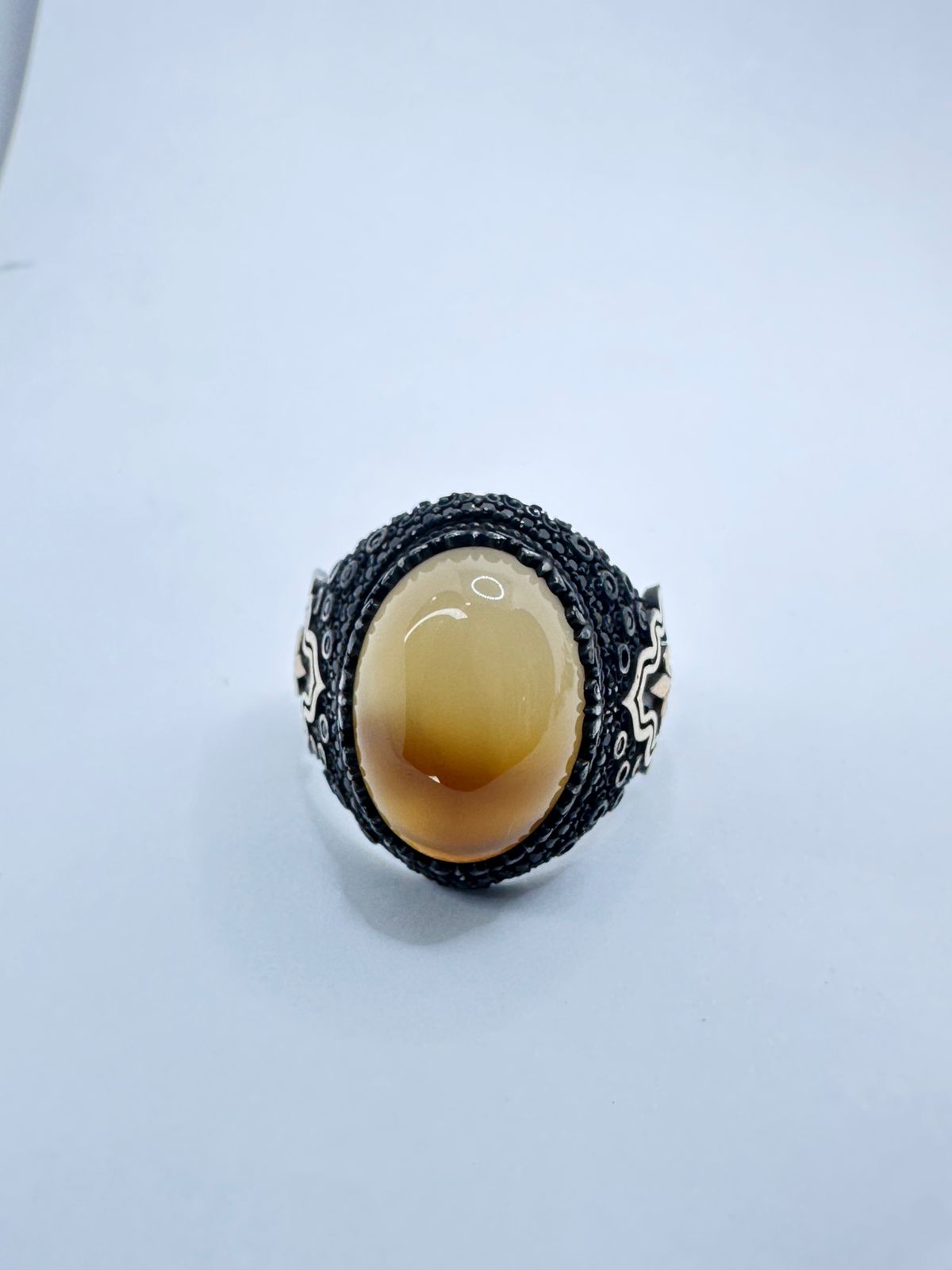 Brown agate ring