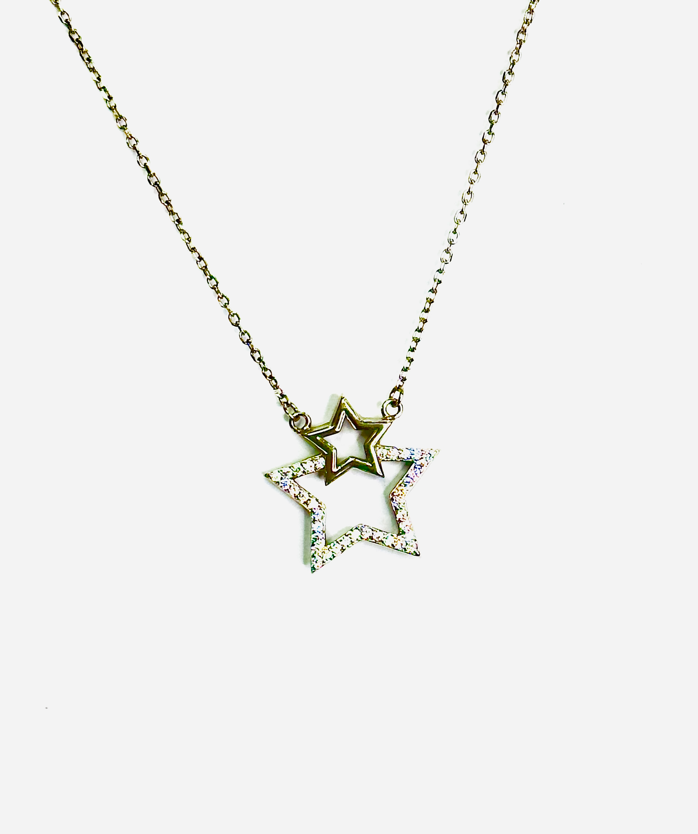 Double star necklace