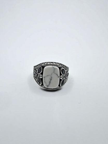 White stone ring