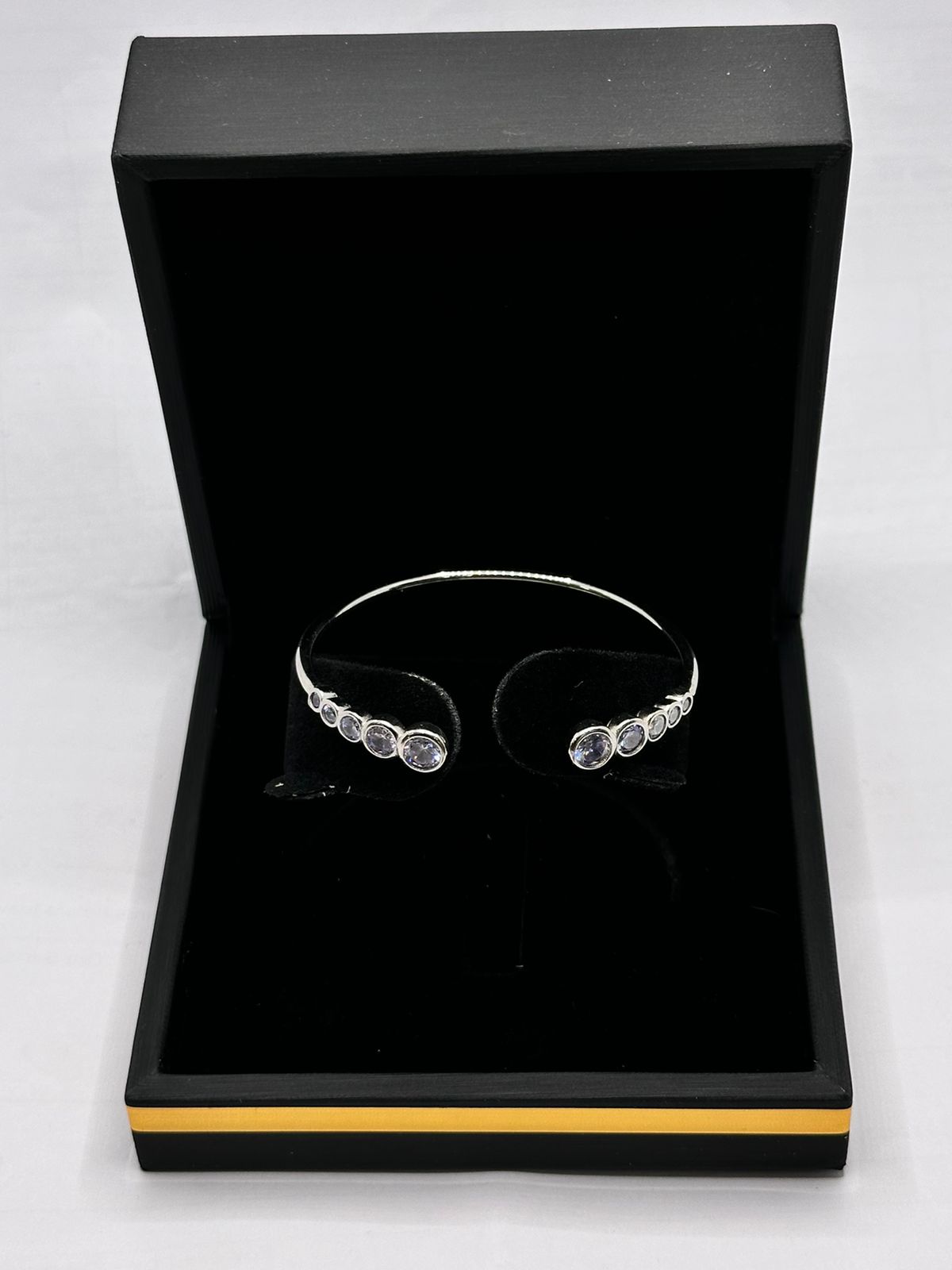 Inscribed zircon bracelet